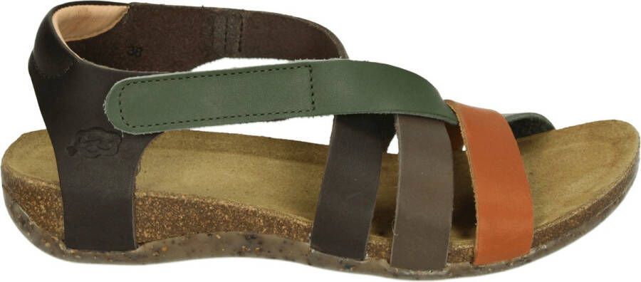 Loints of Holland 31202~VARIK~~~~~~~~~~~~~~~~~~~ Platte sandalenDames Sandalen Bruin