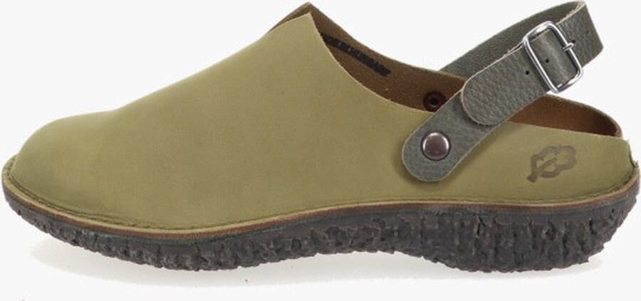 Loints of Holland Felland Instappers met Uitneembaar Voetbed Leder Green Green in