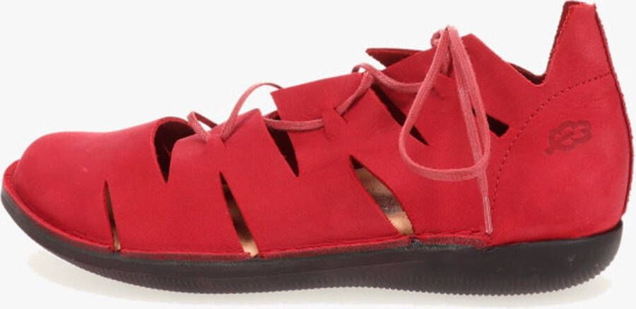 Loints of Holland Nachtegaal Veterschoenen met Uitneembaar Voetbed Leder Red Pepper in