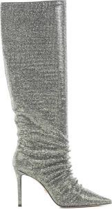 Lola Cruz Laarzen Leer Glitter 313B00BK Zilver