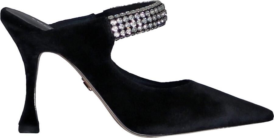 Lola Cruz zwarte fluwelen sandalen