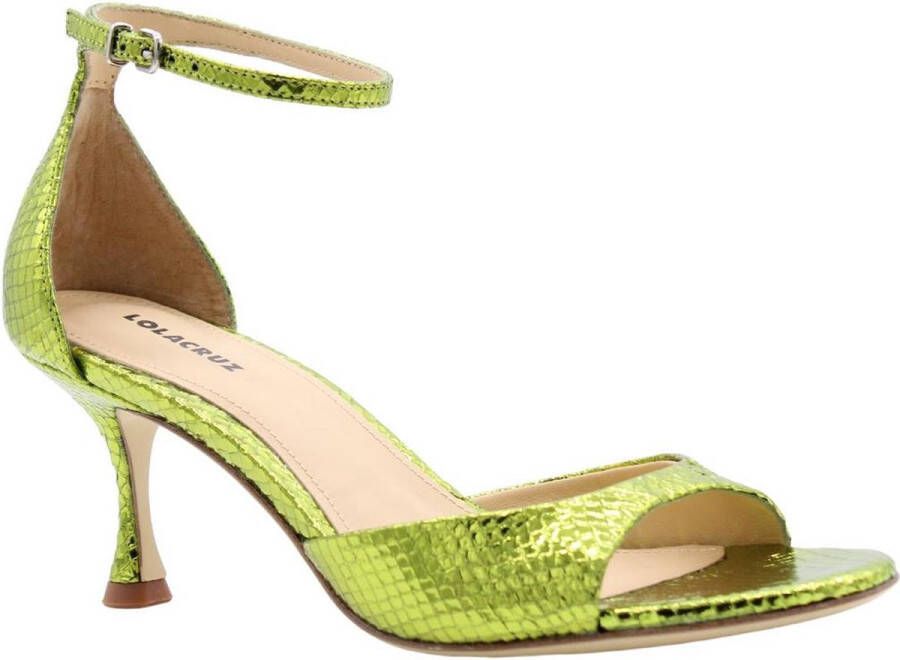 Lola Cruz Hoge hak sandalen Bertha Stijlvol en van hoge kwaliteit Green Dames
