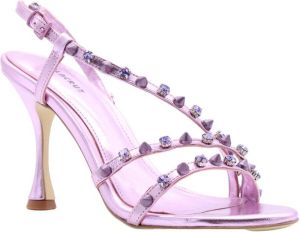 Lola Cruz Hoge hak sandalen voor stijlvolle vrouwen Roze Dames