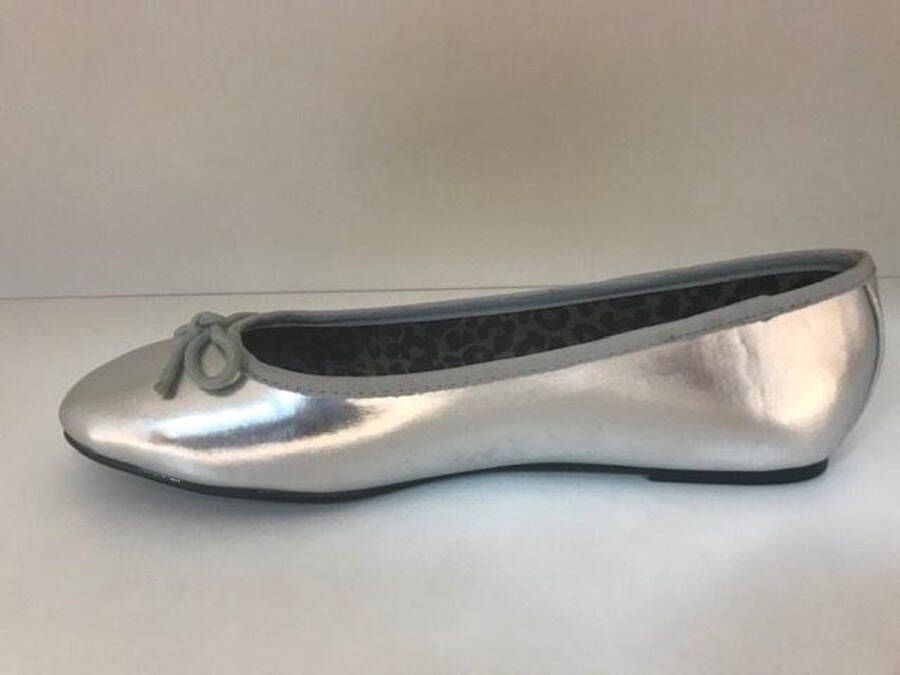 London Rebel Ballerina Zilverkleur met strik (valt als ) - Foto 4