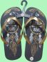 LONERIACCO Indiana teenslipper zwart goud met strass steentjes - Thumbnail 1