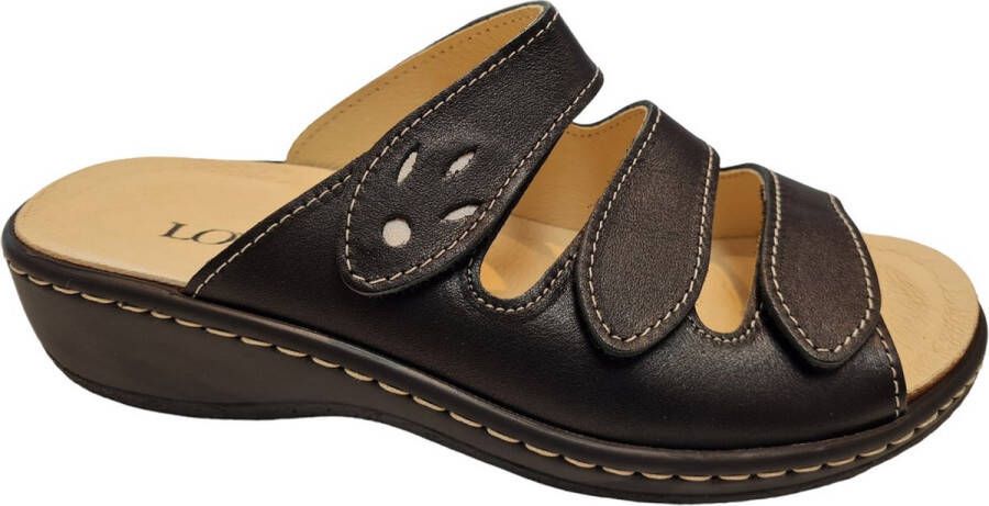 Longo 1006392 Dames Slipper Muiltjes Zwart