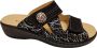 Longo 1006407 Dames Slippers Muiltjes Zwart - Thumbnail 1
