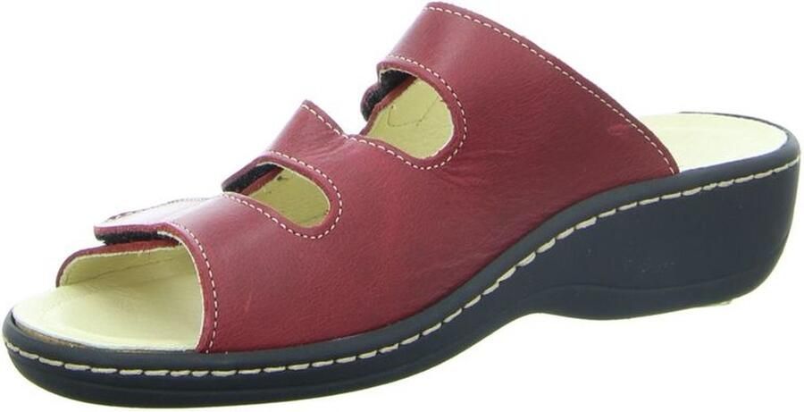 Longo Dames Leren Slippers Comfortabele Platte Sandalen