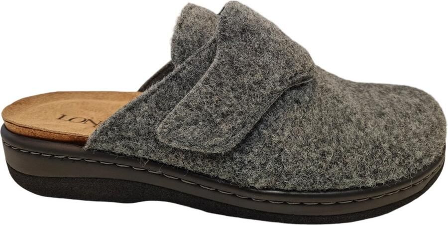 Longo 1101505 2 Grau Heren Pantoffels Grijs
