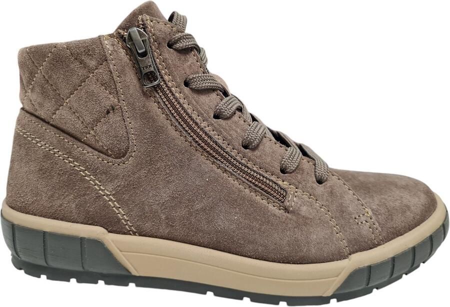 Longo 1135592 1669 Taupe Dames Veterschoenen Taupe