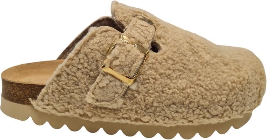 Longo 1135601 Natur * Dames Pantoffels Beige