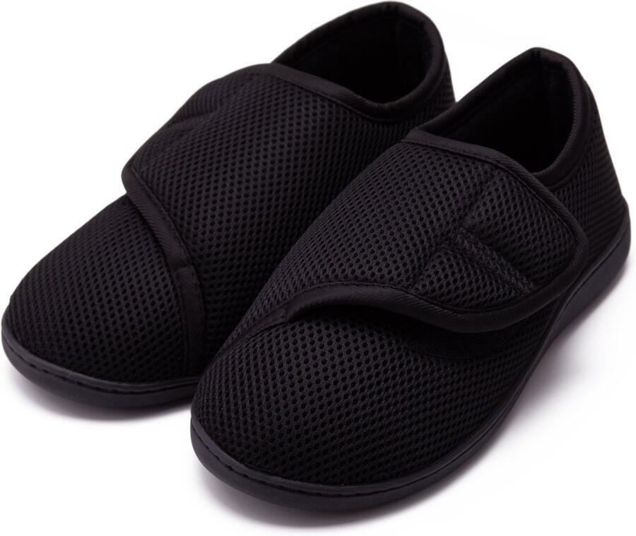 Longziming -Senioren Schoenen met Klittenband Comfortabel Ade d en Antislip Gemakkelijk Aan te Trekken S