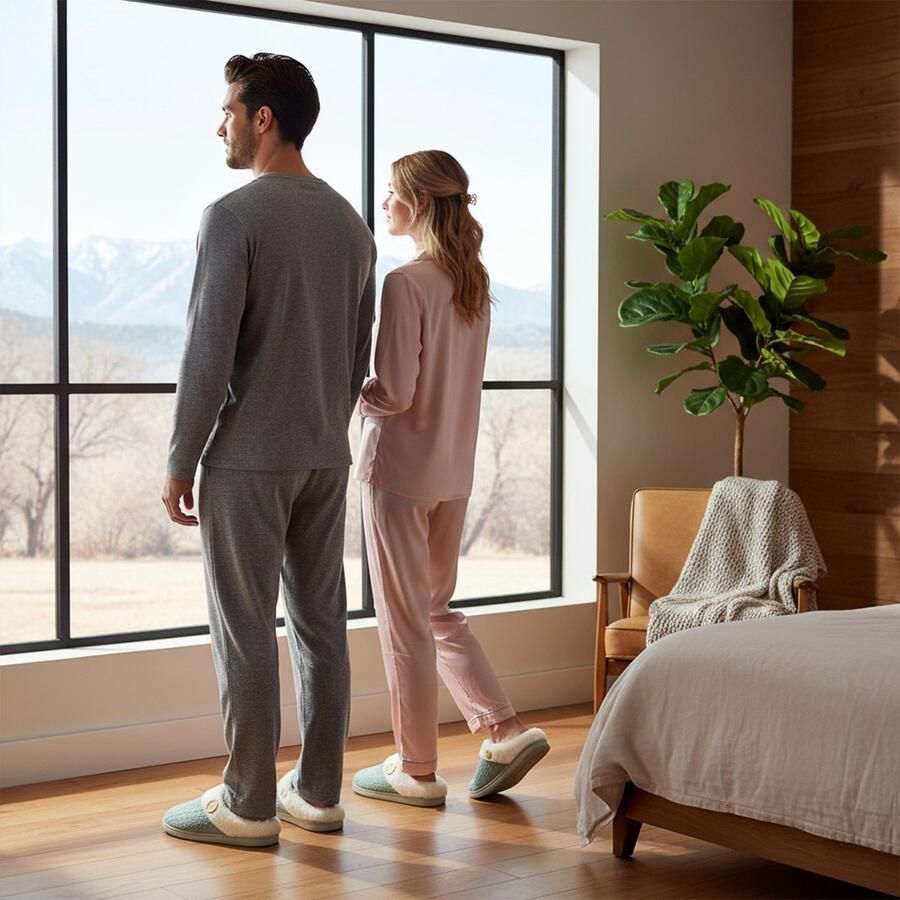 Longziming Warme Gebreide Slippers Cosy Huisschoenen Pluche Voering Lichtgewicht Anti-Slip Rubber Zool Cosy Huisschoenen Slippers voor en voor Binnen en Buiten Groente