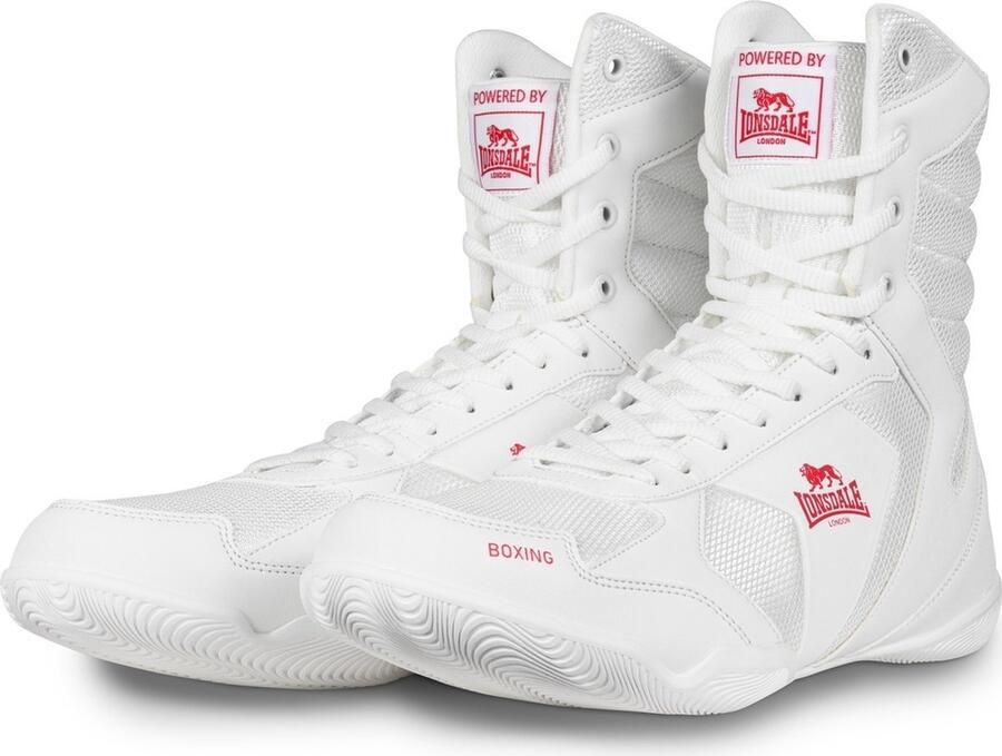 Lonsdale Boxing Shoes Heskin 160047 White Red