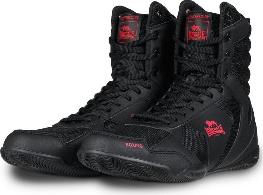 Lonsdale Boxing Shoes Heskin 160047 Black Red