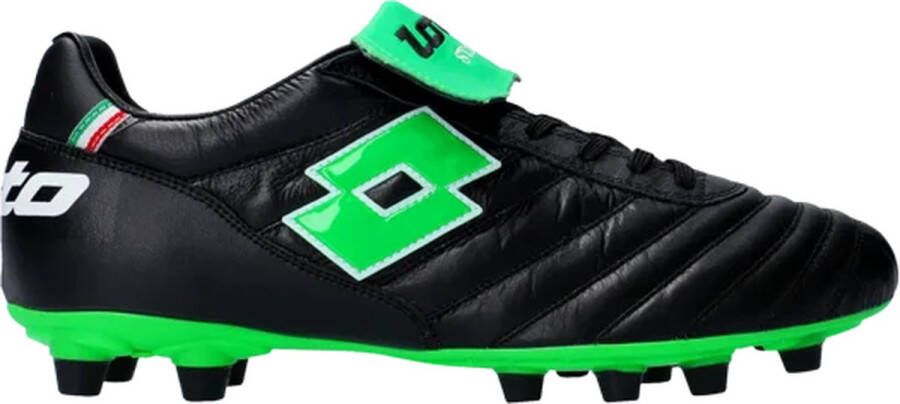 Lotto Stadio 200 III Voetbalschoen FG Black Spring Green