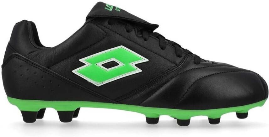 Lotto Stadio 200 III Voetbalschoen FG Black Spring Green