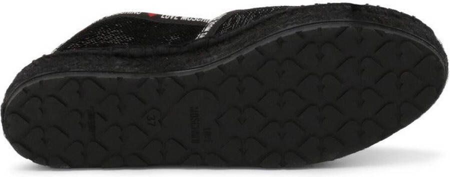 Love Moschino Stoffen Instap Sneakers voor Vrouwen Black Dames