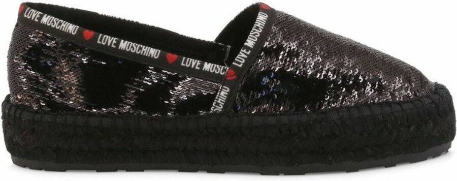 Love Moschino Stoffen Instap Sneakers voor Vrouwen Black Dames