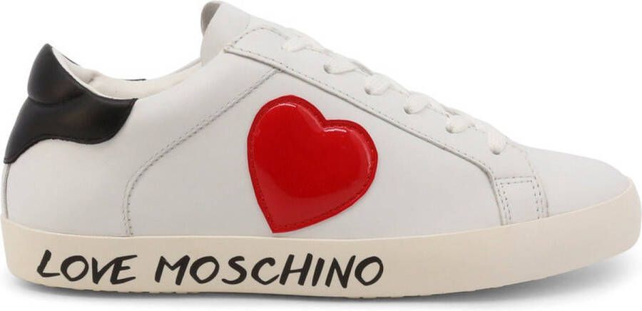 Love Moschino Dames Leren Sneakers Herfst Winter Collectie White Dames