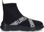 Love Moschino Stoffen Sneakers uit de Herfst Winter Collectie Black - Thumbnail 1