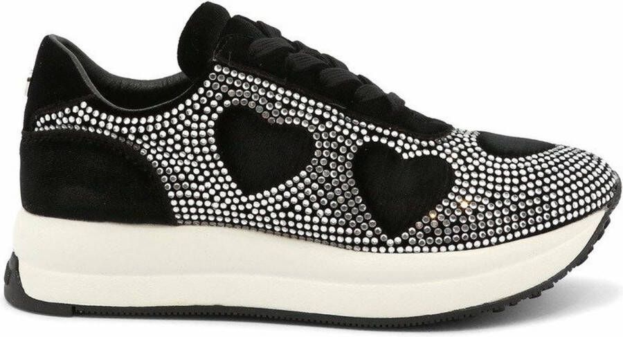 Love Moschino Kristal Hart LowTop Sneakers Herfst Winter Collectie Pink Dames
