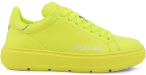 Love Moschino Dames Leren Sneakers Lente Zomer Collectie Groen Dames