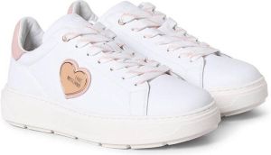 Love Moschino Dames Leren Sneakers Lente Zomer Collectie Wit Dames