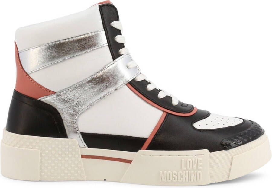 Love Moschino Leren Sneakers voor Dames Lente Zomer Collectie Wit Dames