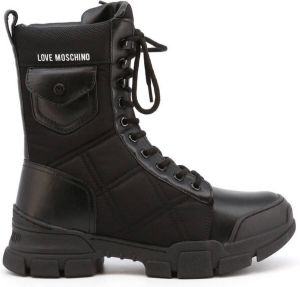 Love Moschino Boots & laarzen Sneakerd.Trek45 Vitello+Nylon in black