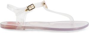 Love Moschino Platte Sandalen voor Dames Collectie Primavera Verano Rood Dames