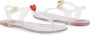 Love Moschino Platte Sandalen voor Dames Collectie Primavera Verano Rood Dames - Thumbnail 3