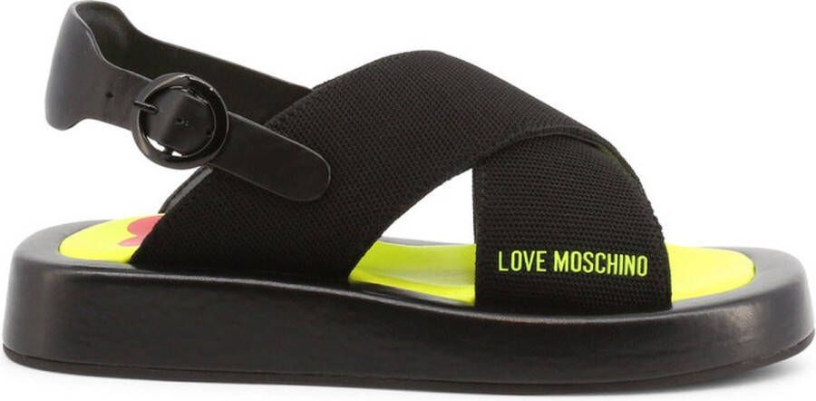 Love Moschino Platte sandalen voor Stijl Ja16123G0Eizn Black