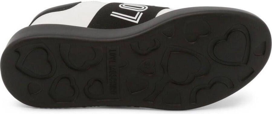 Love Moschino Platform Sneakers met Oogjes Detail Black