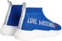 Love Moschino Sock Runner Low Glitter Blue - Thumbnail 1