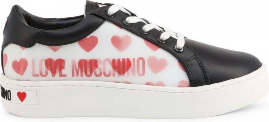 Love Moschino Metalen Oogje Ronde Neus Sneakers Black Dames