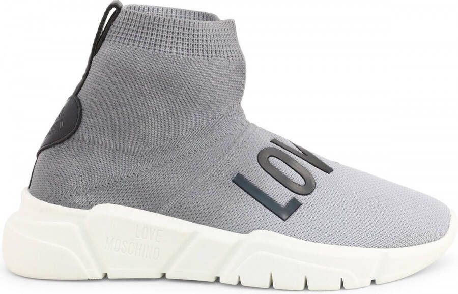 Love Moschino Grijze Slip-On Platform Sneakers Vrouwen Gray Dames