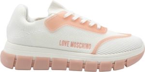 Love Moschino Sneakers Klassieke Stijl Zwart Wit Dames