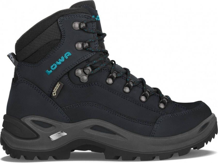 Lowa Renegade Mid GTX Narrow Wandelschoenen Dames Middengrijs Turkoois