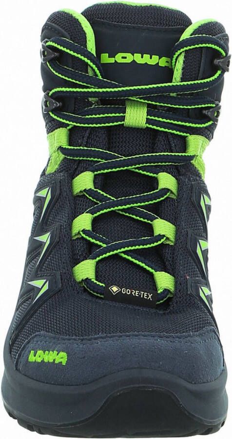 Lowa Hatland Innox Pro GTX Mid Junior Steelblue lime Schoenen Wandelschoenen Halfhoge schoenen