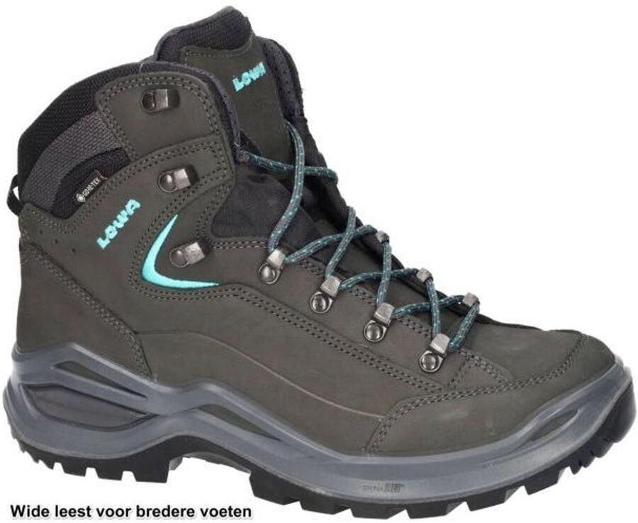 Lowa Women's Renegade Evo GTX Mid Wide Wandelschoenen Wide grijs zwart