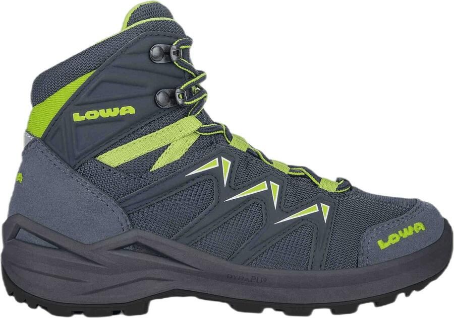 Lowa Hatland Innox Pro GTX Mid Junior Steelblue lime Schoenen Wandelschoenen Halfhoge schoenen