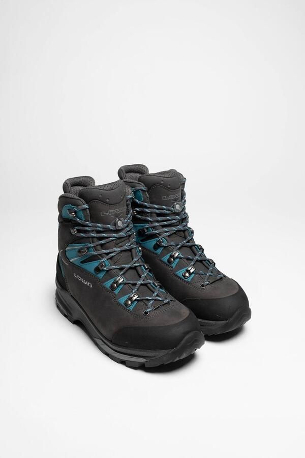 Lowa Mauria Evo GTX Wandelschoen Dames waterdichte hoge wandelschoenen Anthracite-Turquoise