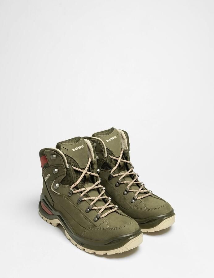 Lowa Qlima Renegade Evo GTX Wandelschoen Dames waterdichte mid wandelschoenen Greygreen Panna