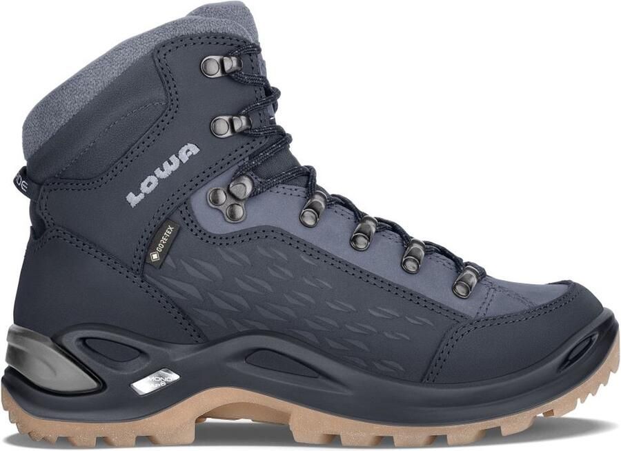 Hatland Lowa Renegade Warm Gtx Mid Dames Hoge Wandelschoen Navy-Iceblue