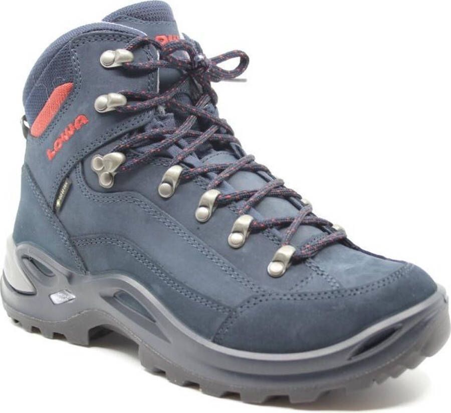 Lowa Renegade Mid GTX Wandelschoenen Dames Marineblauw Donkerrood