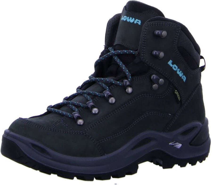 Lowa Renegade Mid GTX Narrow Wandelschoenen Dames Middengrijs Turkoois