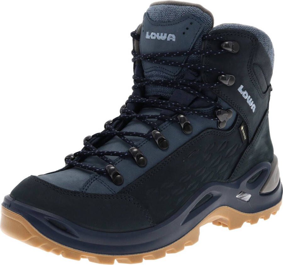 Hatland Lowa Renegade Warm Gtx Mid Dames Hoge Wandelschoen Navy-Iceblue
