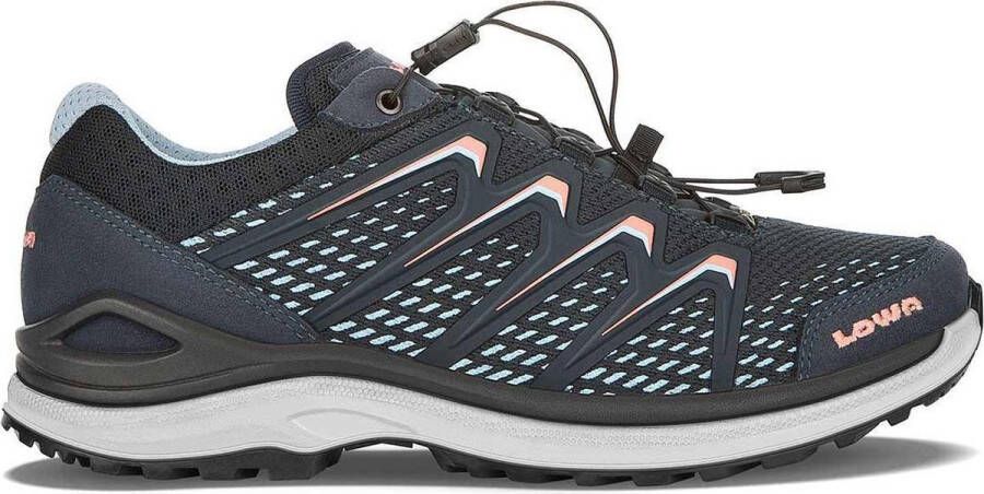 Lowa Maddox GTX LO Wandelschoenen Dames Middenblauw Zalmroze