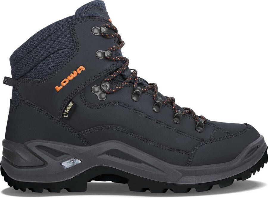 Lowa Renegade GTX Mid leren wandelschoenen donkerblauw oranje